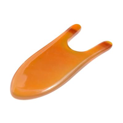 VICASKY 1pc Ox Horn Eye Massager Tool Nose Bridge Eye Socket Facial Roller Massage Supply for Skin Care Random Color