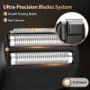 Haosens Electric Foil Razor for Men, Electric Shavers with Pop-Up Trimmer Rechargeable - 2-Speed Adjustable, Travel Lock, 120 Mins Runtime, Double Floating Blades for Men's Face Close Shaving (Black) view 2