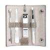 BESTYASH Nail Clipper Set with Nail File Eyebrow Tweezers and Ear Pick in Portable Storage Case 4-Piece Stainless Steel Manicure Kit for Home and Travel view 1