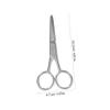 Healeved 2pcs Stainless Steel Eyebrow Grooming Scissors Rounded Tip Trimming Scissors for Eyebrows Nose Hair and Beard Care Compact Design for Precision Grooming view 2