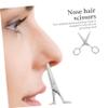 Healeved 2pcs Stainless Steel Eyebrow Grooming Scissors Rounded Tip Trimming Scissors for Eyebrows Nose Hair and Beard Care Compact Design for Precision Grooming view 4