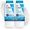 CeraVe 2 In 1 Hydrating Anti Dandruff Shampoo And Conditioner Twin Pack, 1% Pyrithione Zinc Dandruff Treatment Helps Eliminate Dandruff, Color Safe & Sulfate Free, 12 Fl Oz Each (Set of 2) view 1