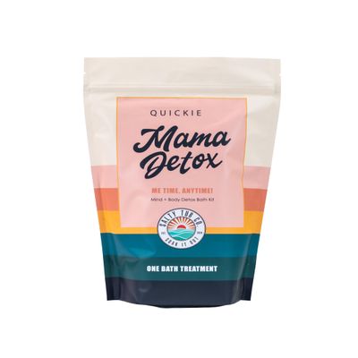 Mama Detox Quickie  Bath Soak with Rose and Lavender Essential Oils for Relaxation, Bath Bomb for Muscle Relief, and Gentle Skin Detox - Luxury Bath Experience, Single Use