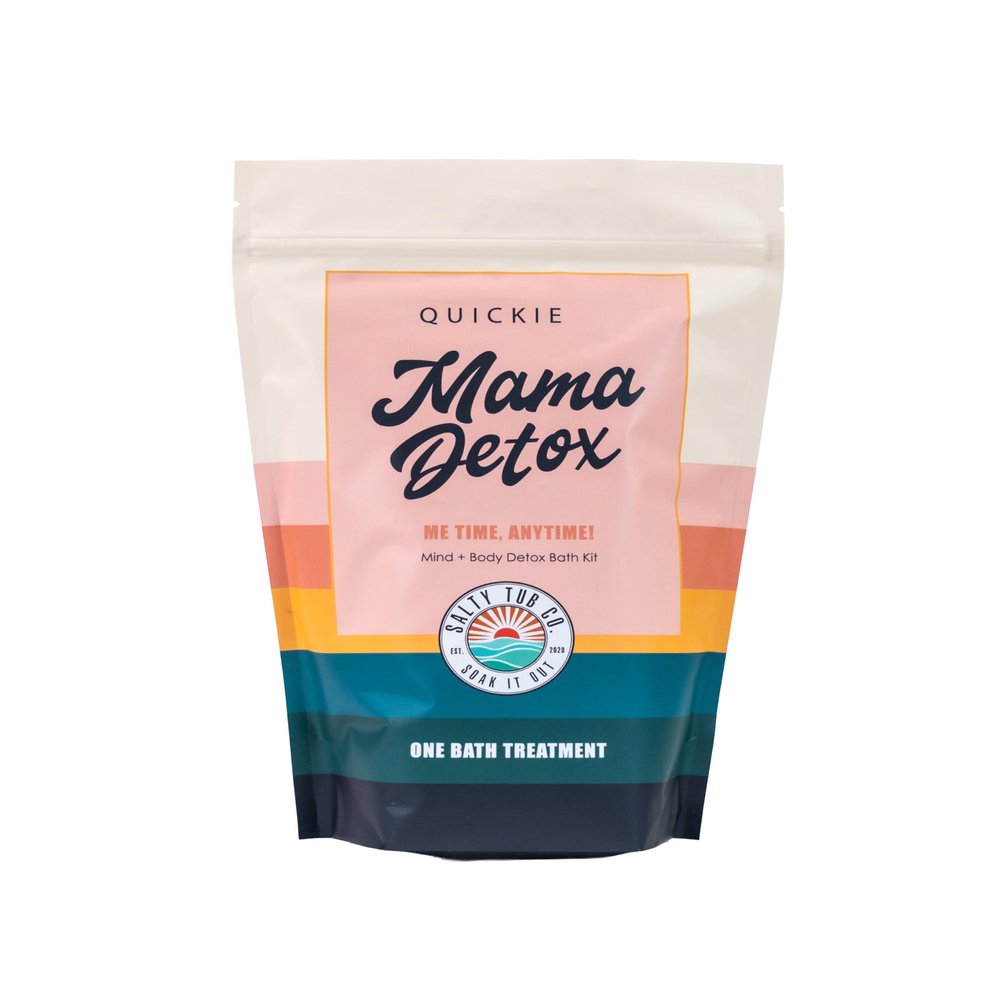 Mama Detox Quickie Bath Soak with Rose and Lavender Essential Oils for Relaxation, Bath Bomb for Muscle Relief, and Gentle Skin Detox - Luxury Bath Experience, Single Use