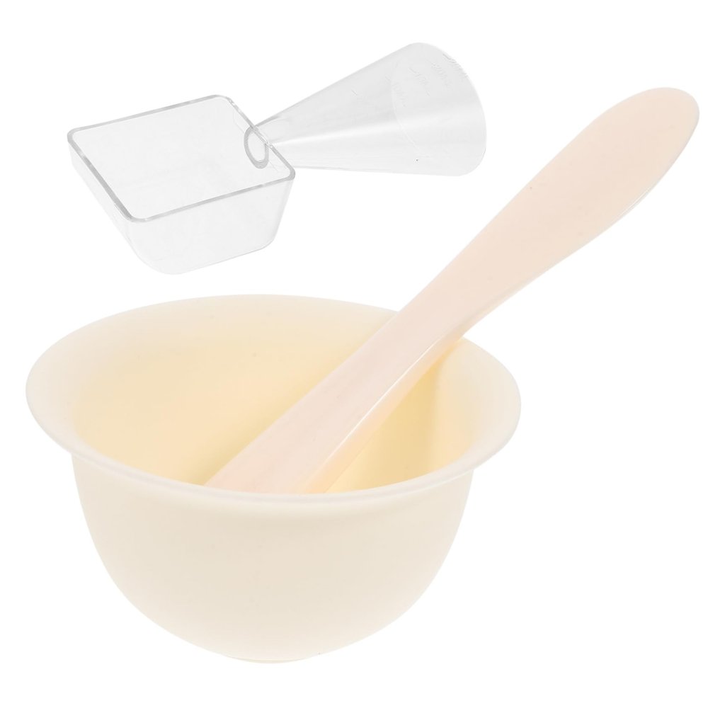 LIFKOME 1set Silicone Face Mask Mixing Bowl Mask Making Kit for Spa and Home Use and with Applicator for Easy Skincare
