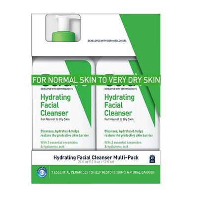2 Pack - Hydrating Facial Cleanser, Moisturizing Face Wash for Normal to Dry Skin (12 fl oz. each)