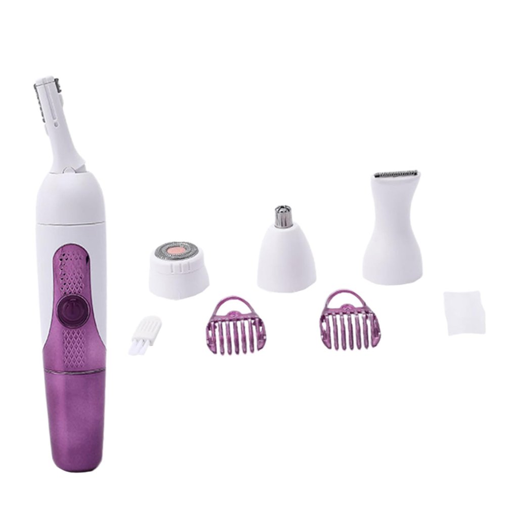 Womens Eyebrow Trimmer Hair Remover with Replaceable Head, White ABS