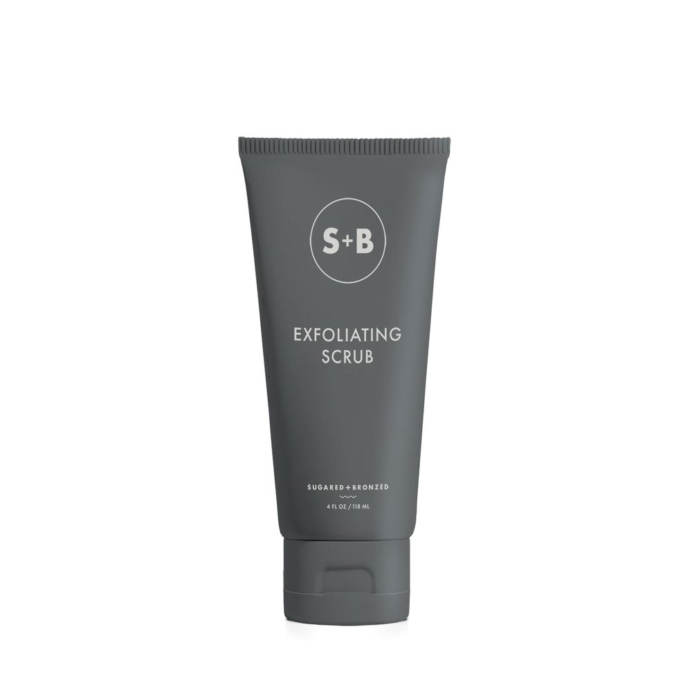 SUGARED + BRONZED Exfoliating Scrub - Exfoliating Scrub  Gently Buffs, Detoxifies & Prevents Ingrown Hairs  Pre-Tanning & Pre-Hair Removal Skin Prep for Glowing Skin (4 Fl Oz)