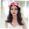 LIFKOME Elegant Wedding Headband Flower Crown Hair Wreath Set Corsage Wristlet for Brides Flower Headband for Women's Party view 4