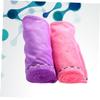 Beaupretty 2pcs Microfiber Hair Drying Caps for Quick Absorption Ultra-Light Hair Turbans Rosy Deep for Home Gym Travel view 3