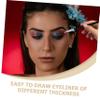 OFFIGAM Angled Eyeliner Brush Set of 3 Long Handle Hair Precision Makeup Tool for Eyebrow and Lip Liner for Professional Use view 3