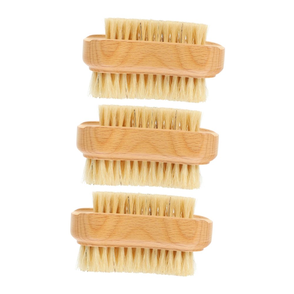 Beaupretty Nail Brush for Cleaning 3pcs Set Gentle Bristles Portable Daily Use Nail Cleaner Household
