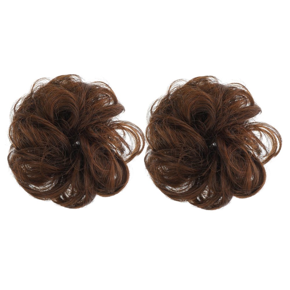 Didiseaon 2pcs Natural Messy Bun Hair Pieces for Women Synthetic Hair Bun Extensions Easy to Use for Updo Styles