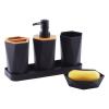 DUYHBAWRS Toiletries Imitation Ceramic Bathroom Set Bathroom Set Bath 8-Piece Gift Set(D) view 2