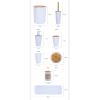 DUYHBAWRS Toiletries Imitation Ceramic Bathroom Set Bathroom Set Bath 8-Piece Gift Set(D) view 3