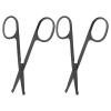 Didiseaon 2pcs Scissors Stainless Steel Rounded Head Scissors Eyebrow Nose Hair Facial Hair for Men view 1