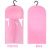 12 PCS Dustproof Portable Wig Storage Bags with Hanger for Hair Extensions 60cm x 30cm, Wig Bags Storage with Hanger, Wig Storage(Pink) view 2