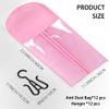 12 PCS Dustproof Portable Wig Storage Bags with Hanger for Hair Extensions 60cm x 30cm, Wig Bags Storage with Hanger, Wig Storage(Pink) view 3