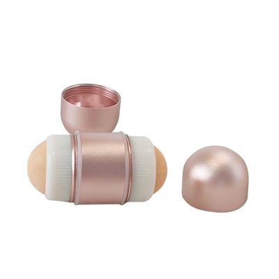 PartyKindom Practical Oil-Absorbing Volcanic Stone Facial Massager for Oily Skin Compact Dual-Head Blotting Tool for Makeup Touch-ups Anytime Anywhere