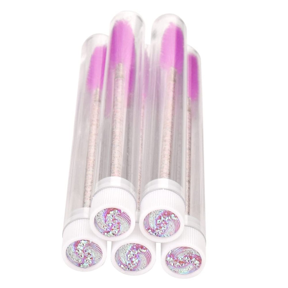 NOLITOY 5pcs Crystal Rod Makeup Lash Brushes Disposable Eyelash Tools for Women Girls Professional Craft