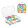 2 Pack Clear Decorative Makeup and Toiletry TSA Approved Colorful Tie Die Flowers Transparent Travel Makeup Bags Mens Shaving kit para maquillaje view 3