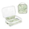 2 Pack Clear Decorative Men Toiletry Bag TSA Approved Calla Lily Flower Pastel Colors Mint Green Transparent Clear Makeup Bag Shaving Essentials maquillaje para view 3