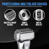 Electric Razor for Men Foil Shaver Wet Dry Electric Razor and Head Shavers for Bald Men Five Layer Shaver Head with Shaverwith Pop-up Trimmer Beard Trimmer Cordless Rechargeable view 2