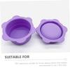 Healeved Diy Mask Making Bowl Silicone Hair Removal Wax Warmer Bowl with Spatula Foldable Mixing Tool for Face Masks and Waxing Easy to Clean Purple view 2