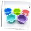 Healeved Diy Mask Making Bowl Silicone Hair Removal Wax Warmer Bowl with Spatula Foldable Mixing Tool for Face Masks and Waxing Easy to Clean Purple view 4