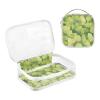 2 Pack Clear Decorative Travel Toiletry kit TSA Approved Cartoon Barb Light Green Transparent Cosmetic Travel Bags for Women Shaving Essentials Bolsa de maquillaje view 3