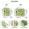 2 Pack Clear Decorative Travel Toiletry kit TSA Approved Cartoon Barb Light Green Transparent Cosmetic Travel Bags for Women Shaving Essentials Bolsa de maquillaje view 4