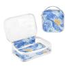 2 Pack Clear Decorative Mens Toiletry Bags TSA Approved Blue Poppy Flowers Water-Resistant Makeup Brush Bag Shaving Essentials Bolsa de almacenamiento view 3