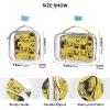 2 Pack Clear Decorative Hanging Travel Toiletry TSA Approved Cartoon Exotic Shorthaircats Yellow Reusable Travel Cosmetic Bags for Women Mens Shaving kit de maquillaje para view 4