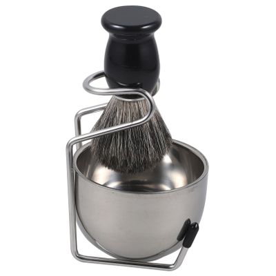 Didiseaon Beard Shaving Brush Kit Men's Manual Shaving Set with Bowl Brush Stand Barber Grade Quality