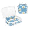 2 Pack Clear Decorative Men Toiletry Bag TSA Approved Blue and White Daisies Multifunctional Large Cosmetic Bag Mens Shaving kit de maquillaje view 3