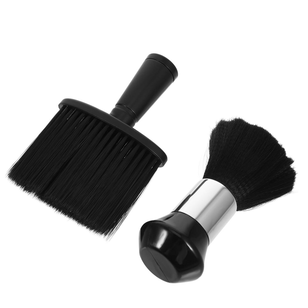 AUTSUPPL 2pcs Neck Duster Barber Brush Soft Bristles for Hair Cutting Makeup Efficient Cleaning Tool for Stray Hairs Around Neckline Ears Durable Materials