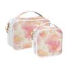 2 Pack Clear Decorative Hanging Toiletry Bags TSA Approved Peach Flowers Reusable Cosmetic Travel Bag Mens Shaving kit para maquillaje view 2