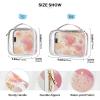 2 Pack Clear Decorative Hanging Toiletry Bags TSA Approved Peach Flowers Reusable Cosmetic Travel Bag Mens Shaving kit para maquillaje view 4