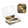 2 Pack Clear Decorative Mens Toiletry Bag TSA Approved Boho Black Gold Rose Water-Resistant Clear Makeup Bag Airport Airline Compliant maquillaje para view 3