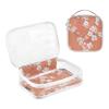 2 Pack Clear Decorative Mens Toiletry Bag TSA Approved Nature Cherry Blossom Terracotta Reusable Makeup Brush Bag Travel Essential de maquillaje view 3