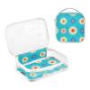 2 Pack Clear Decorative Hanging Toiletry Travel TSA Approved Lovely Daisy Floral Peach White Blue Multifunctional Makeup Organizer Bag Mens Shaving kit para maquillaje view 3