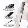 1 Pcs Professional Space Aluminum Tail Combs, Not Static Styling Tail Hair Comb Fine Teeth, Pintail Teasing Comb Brush, Barber Styling Combs view 3