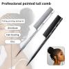 1 Pcs Professional Space Aluminum Tail Combs, Not Static Styling Tail Hair Comb Fine Teeth, Pintail Teasing Comb Brush, Barber Styling Combs view 4