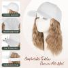 Hairro Hat With Hair Attached Synthetic Baseball Ball Cap Hair Wig 8" 190g #24H613 view 3