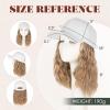 Hairro Hat With Hair Attached Synthetic Baseball Ball Cap Hair Wig 8" 190g #24H613 view 4