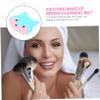 TOGEVAL Lovely Silicone Makeup Brush Cleaning Mat Suction Cups Efficient Makeup Tool Scrubber for Easy Cleaning and Maintenance of Cosmetics view 3