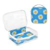 2 Pack Clear Decorative Toiletry Bags for Traveling Women TSA Approved Fake Glitter Cartoon Daisy Flower Blue Water-Resistant Travel Makeup Bag Mens Shaving kit para maquillaje view 3