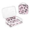 2 Pack Clear Decorative Clear Toiletry Bag TSA Approved Peach Black Blooms Little Transparent Makeup Brush Bag Travel Essential Bolsa de almacenamiento view 3