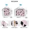 2 Pack Clear Decorative Clear Toiletry Bag TSA Approved Peach Black Blooms Little Transparent Makeup Brush Bag Travel Essential Bolsa de almacenamiento view 4