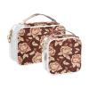 2 Pack Clear Decorative Mens Toiletry Bags for Traveling TSA Approved Red Valentine Flowers Transparent Clear Makeup Bag Airport Airline Compliant maquillaje para view 2